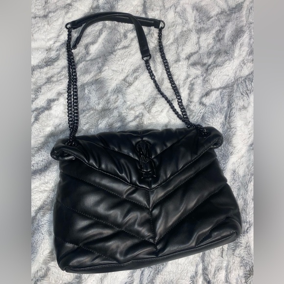Steve Madden Britt’s Black Bag Puffy Satchel Crossbody Excellent Condition - Picture 3 of 9